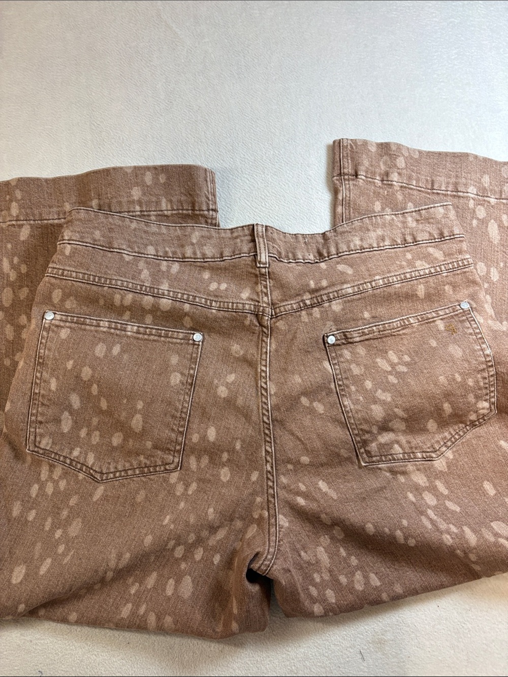 Pilcro Brown Spotted Wide-Leg Jeans - Picture 9 of 10
